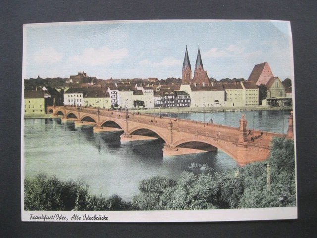 FRANKFURT (ODER) FRANKFURT a.O. Alte Oderbrücke Ansichtskarte AK