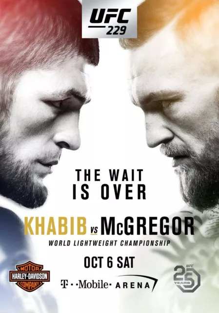 UFC 229 Khabib Nurmagomedov vs Conor McGregor Poster 260gsm various sizes