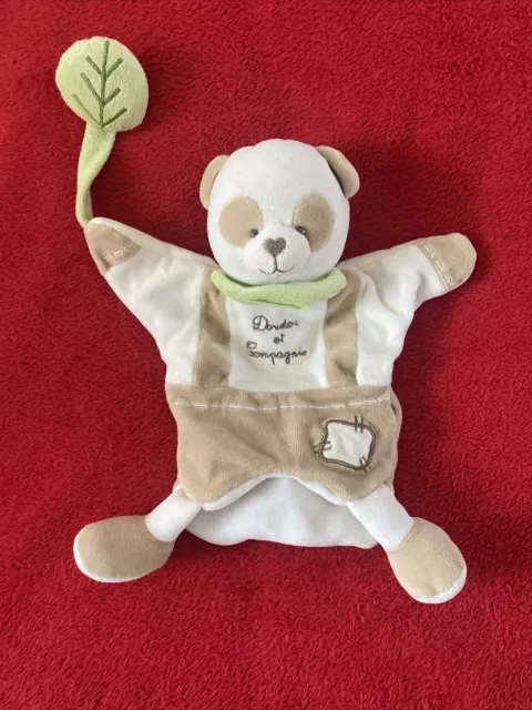 🇫🇷 Doudou Marionnette Panda Ours Blanc Vert Marron Grelot DOUDOU & COMPAGNIE
