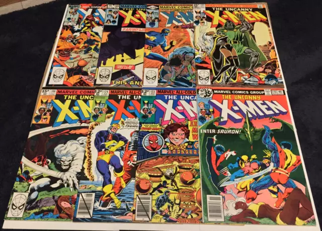 X-Men # 115/123/124/140/145/150/169/175 (8) Byrne / Giant-Size - Marvel 1978-83