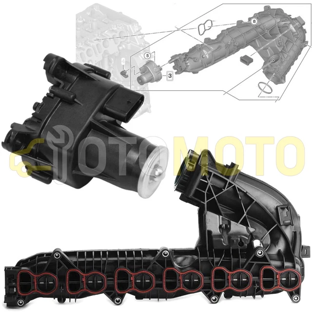 Colector Admisión + Actuador Refabricado Para BMW N57 3.0D | Serie 3/5/7 E91 X5 X6 Etc.
