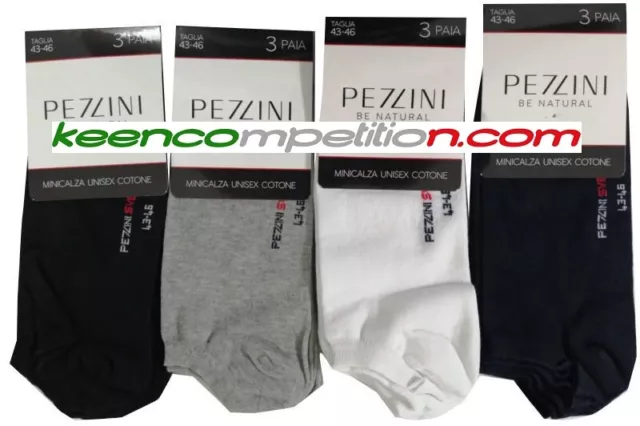 Pezzini 12 Paia Mini Calze Fantasmini Pariscarpa Unisex Uomo Donna 80% Cotone