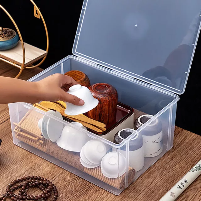 Plastic Bearing Box Transparent with Lid Container Clear Organizer Craft