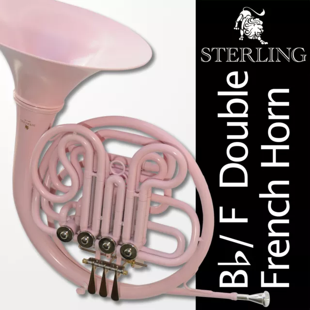 Pink Bb/F Double FRENCH HORN • Pro Quality • Brand New • Case • FREE EXRESS •