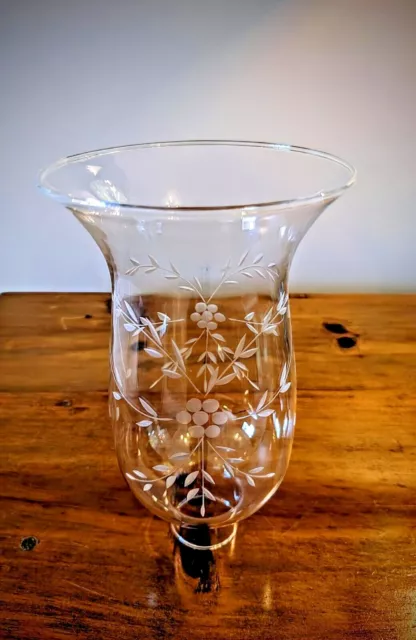 Cut Flower Glass Hurricane Lamp Shades Candle Chandelier Shades 1 5" x 8 1/4"