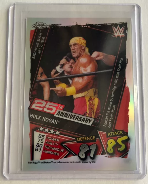 2021 Topps Chrome WWE Slam Attax - HULK HOGAN 25th Anniversary Silver Refractor