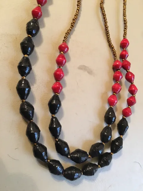 Trades Of Hope Fair Trade Necklace Red And Black Artisan Crafted