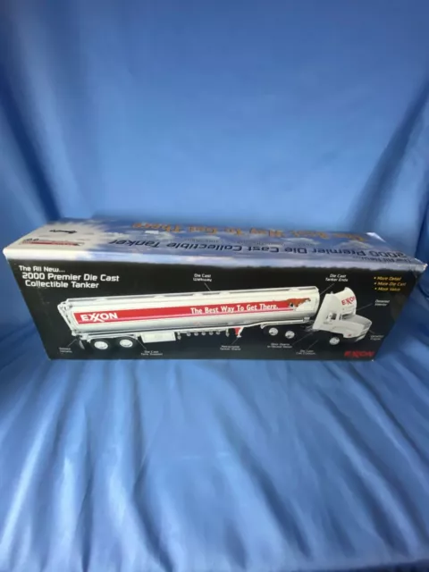 Exxon Tiger 2000 Premier Die Cast Collectible Tractor Truck With Tanker Trailer