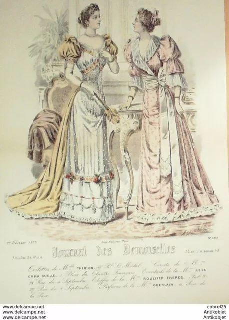 Journal des demoiselles 1893 fashion engraving n°4923