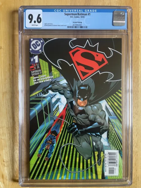 Superman/Batman #1 Cgc 9.6! Ed Mcguinness & Dexter Vines Cover! 2Nd Printing!