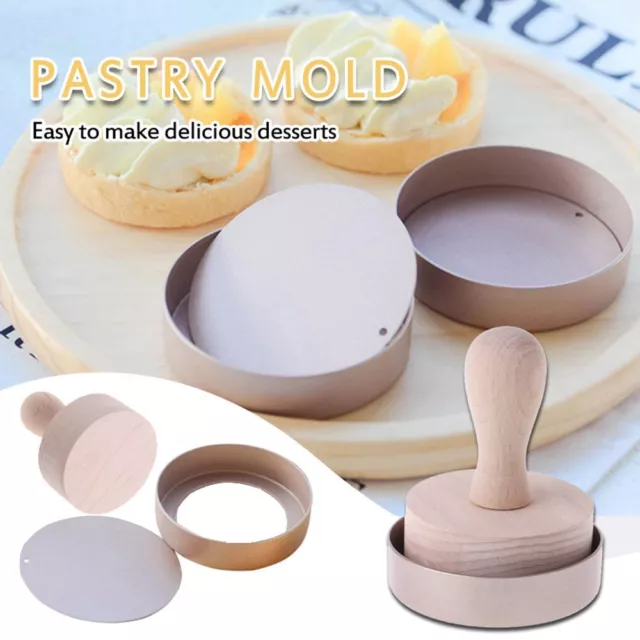 Baking Tool Loose Bottom Dessert Cake Mold Tart Mold Pie Pan Pastry Pusher UK