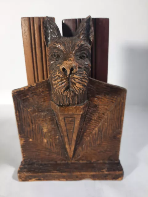 Vintage Scottie Scotty Terrier Dog Shoe Two Brush Holder with Brushes