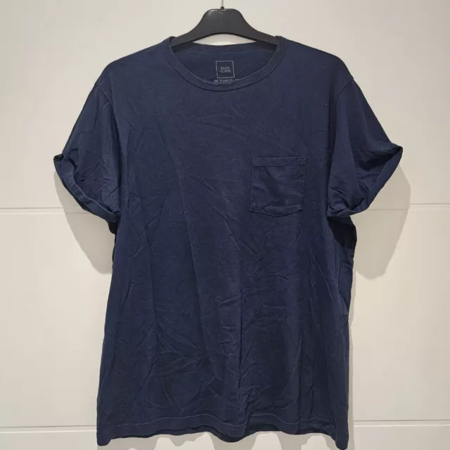 River Island Navy Essential Tee T-Shirt - Medium