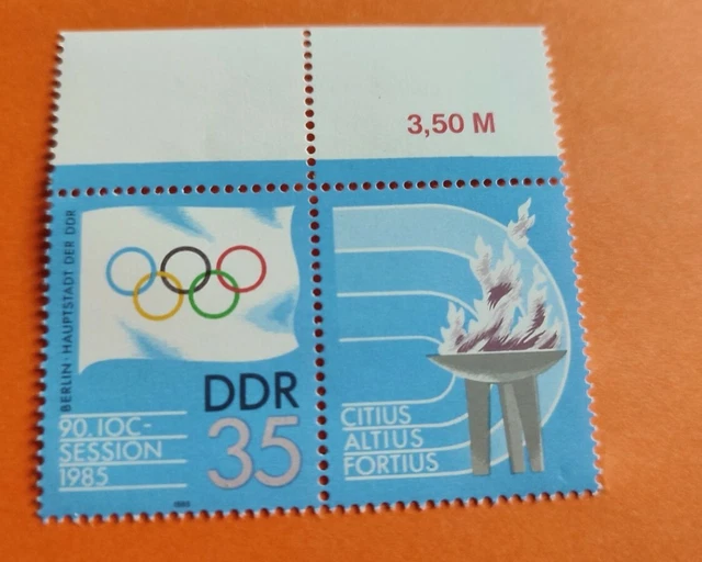 DDR 1985: Mi-Nr.2923, 2961-62, 2949, Tauch u. Rodel WM, olymp. Komitee Sätze,FDC