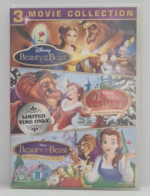 Beauty And The Beast / Belles Magical World / Enchanted Christmas. 3 Dvd Pack.