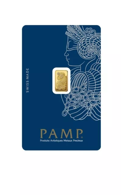 1g Gold Bar - PAMP 1 Gram - 24k Gold- (Au 999.9) Certified and Sealed