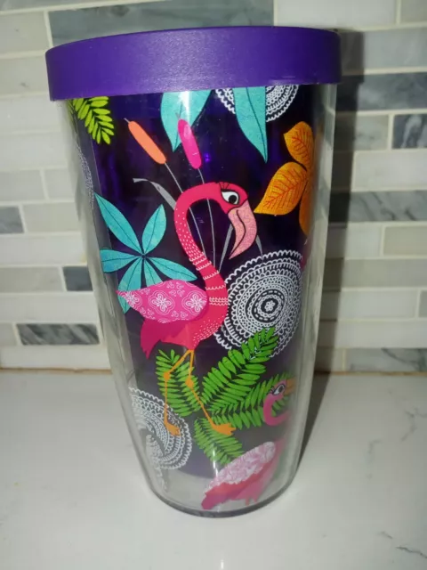 Tervis 16oz Insulated Tumbler "Tropical Flamingo"With lid