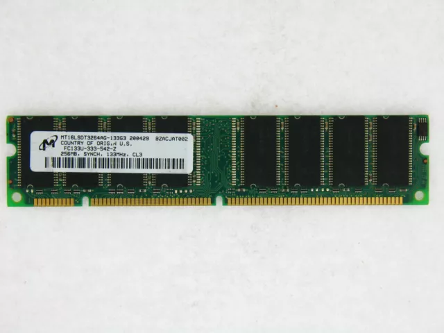 256MB 2RX8 Sdram Synchronisation PC133 CL3 133 133MHZ 168PIN non-Ecc Dual Rank