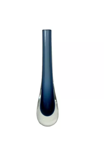 Indigo Glass Somerso Teardrop Bud Vase