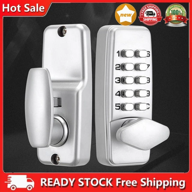 Metal Door Code Lock Sturdy Waterproof Password Keyboard Lock for Home Apartment