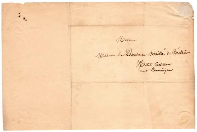 Cover Panel Hand-Addressed by Alexandre Dumas, Pere - Author of Three Musketeers