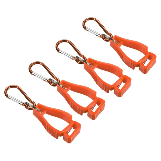 Guanto Protettivo,4pz Guanti Presa Clips Gancio Supporto Appendino,Arancione