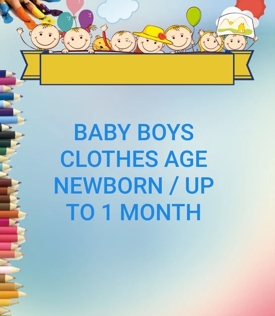 Baby Boys Clothes Newborn & Up To 1 Month, Make Your Own Bundle Sleepsuits Tops