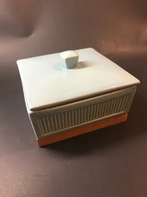 Baby Blue Boy's Porcelain Keepsake Box Boy Blue Blanket Teddy