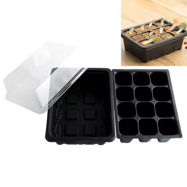 3pcs 12 Cell Seed Starter Kit Starting Plant Propagation Tray Dome Gardenin'EL