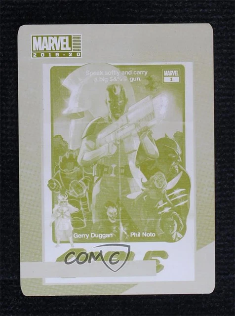 2019 Upper Deck Marvel Annual Number 1 Spot Printing Plate Yellow 1/1 Cable #1
