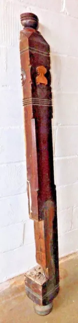 Antique Victorian Style Half Newel Post - C. 1880 Walnut Architectural Salvage