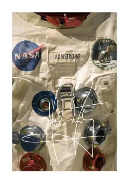 Apollo 11 Neil Armstrong Space Suit autographed A4 Poster with choice of frame