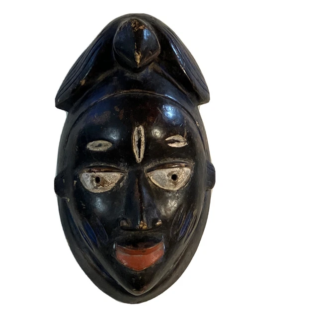 Carved/Painted African Wood Mask Possibly Yoruba
