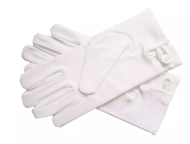 Masonic Freemasonry Men's (Large) Ceremonial White Gloves