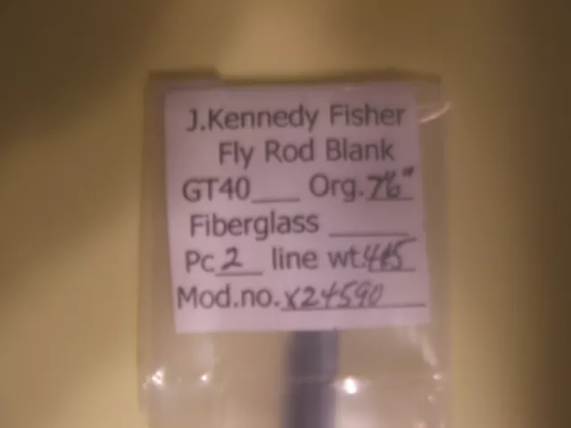 J.K  Fisher Original Graphite Fly  Fly Rod  Blank X 24590  7'6'' 2 pc. 4/5 wt.