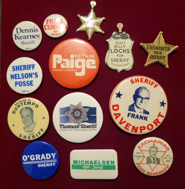 For Sheriff Candidate Pin Button Tab