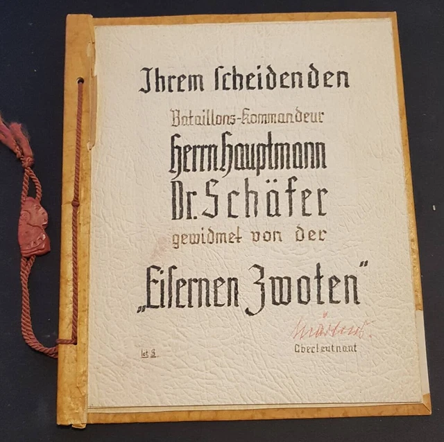 Impero Tedesco Documento/Canzoni Soluzione Tuo Scheidenden Bataillons-Kommandeu