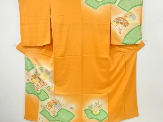 6545354: Japanese Kimono / Vintage Homongi / Shibori / Flower & Traditional Patt