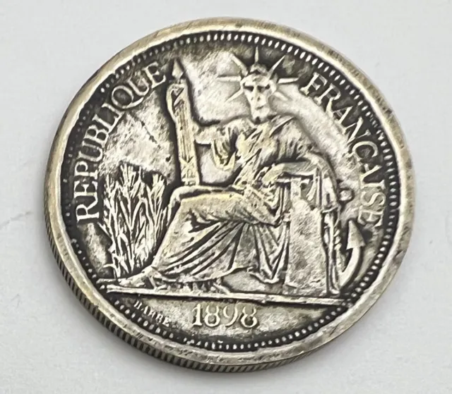 1898a Piastre De Commerce INDO-CHINE FRANCAISE - 90% Silver