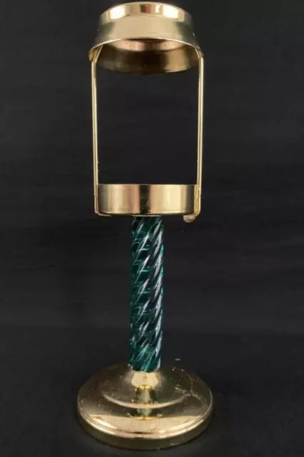 Tealight Tabletop Candle Holder Brass Green Spiral Plastic Lamp Without Shade