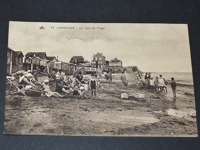 Cpa 1920-1930 France Langrune Calvados 14 La Plage