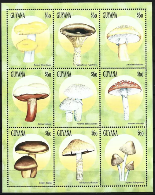 Guyana - mushrooms small bow mint 1999 Mi. 6546-6554