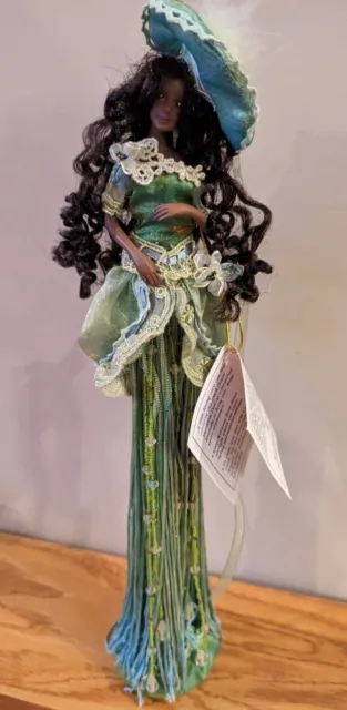 Duck House Heirloom Tassel Doll Victorian 15" Green Dress New with Tags