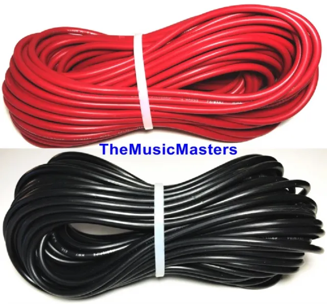 16 Gauge 50' ft each Red Black Auto PRIMARY WIRE 12V Auto Wiring Car Power Cable