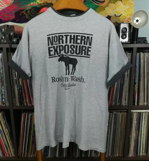 T-shirt vintage série NORTHERN EXPOSURE années 1990 grand JOHN CORBETT JANINE TURNER