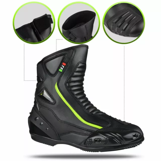 Scarpa Scarpetta Stivaletto Calzature Moto Scooter Città Sportive Pelle BIESSE