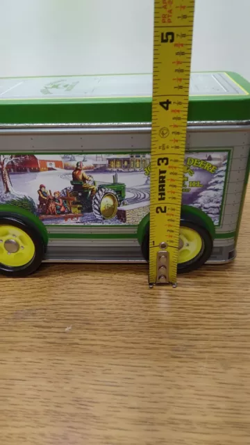 John Deere Tin Truck W/6 Turning Wheels & Removeable Lid Top 2005 Collectible 2