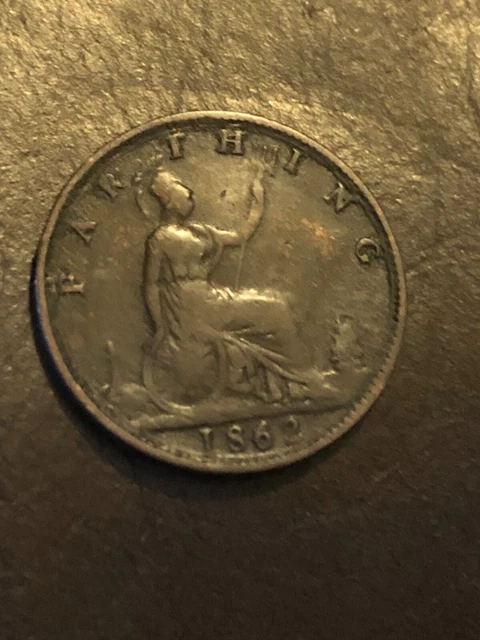 1862 U.k Farthing Coin