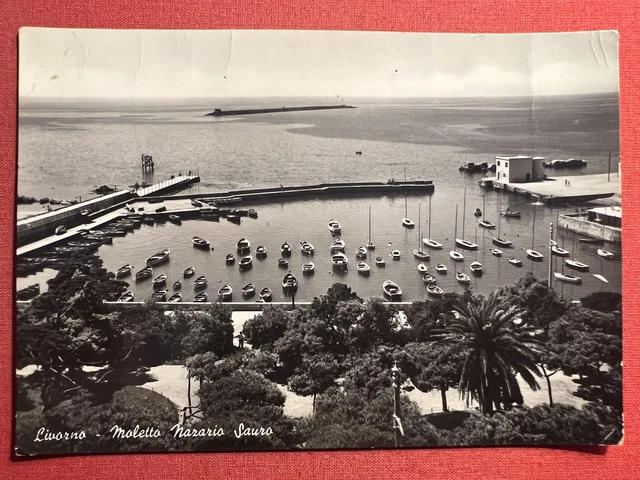 Cartolina - Livorno - Moletto Nazario Sauro - 1955