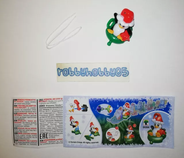 VV264 Pingouin + Bpz ( Eac 03.2020) Kinder surprise Italie Noël 2020 Porta-Doni